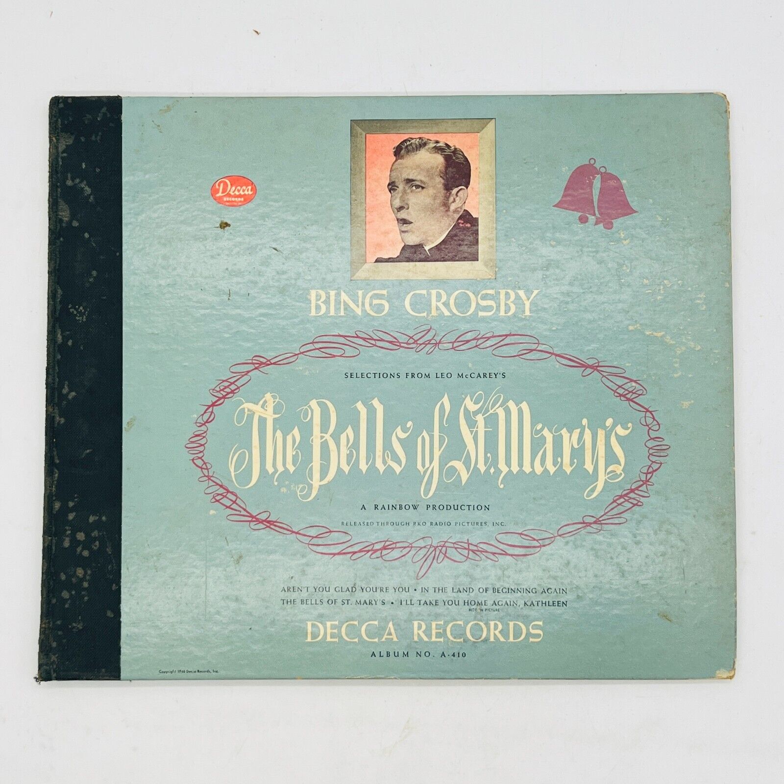 Bing Crosby VINTAGE 1946 THE BELLS OF ST. MARY\'S 78rpm Decca Records A-410  VG+