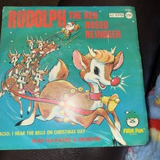 45 RPM Vintage Rudolph The Red Noses Reindeer Peter Pan picture