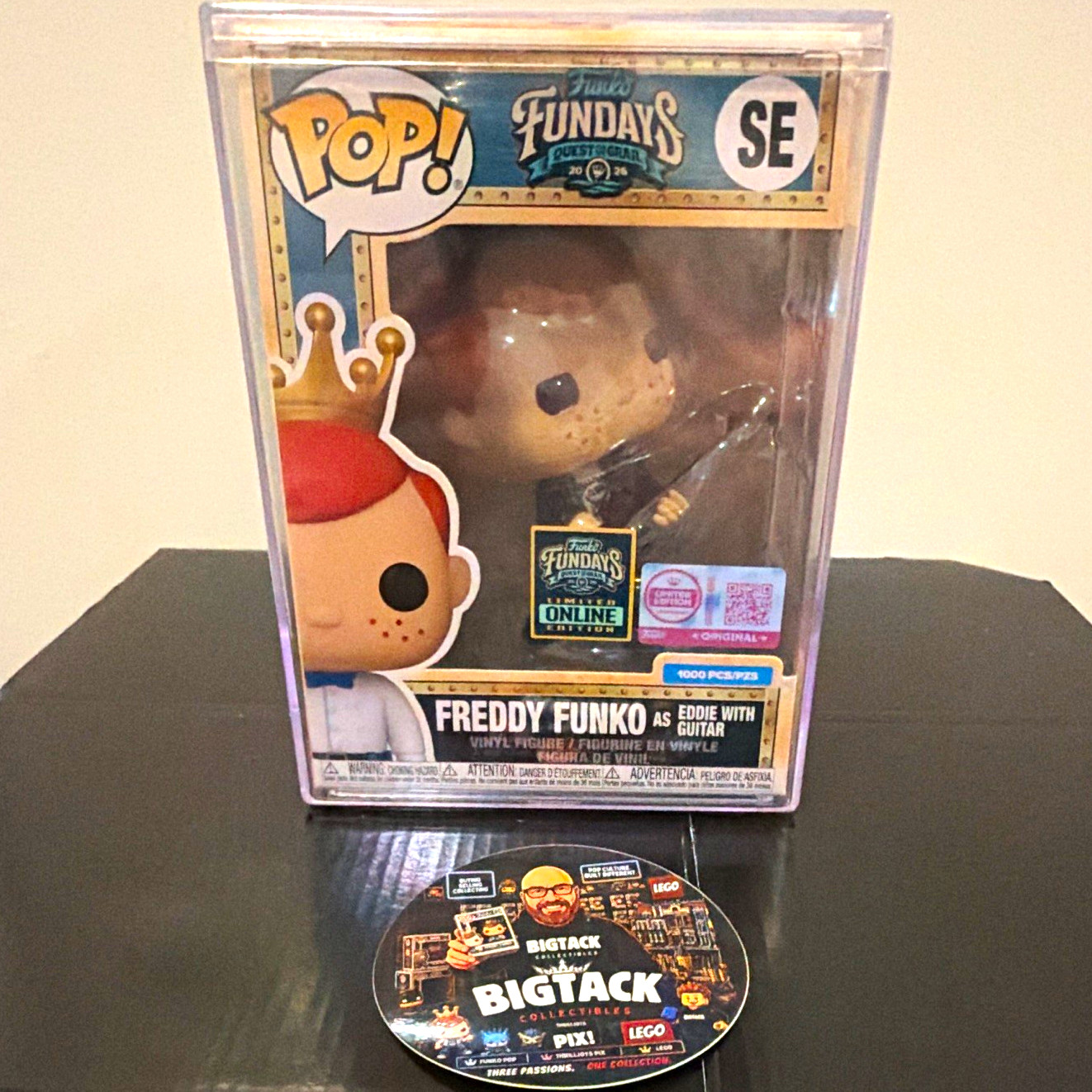 Funko Pop Freddy Funko as Eddie w/ Guitar FunDays Quest for the Grail LE1000pcs