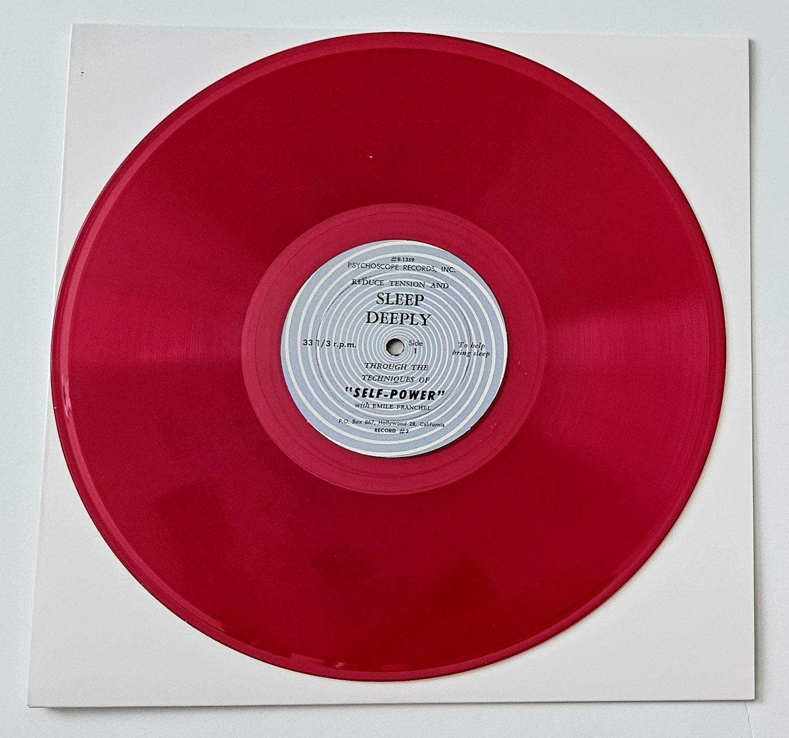 Emile Franchel ‎– Reduce Tensions And Sleep Deeply (Psychoscope LP) Red Vinyl