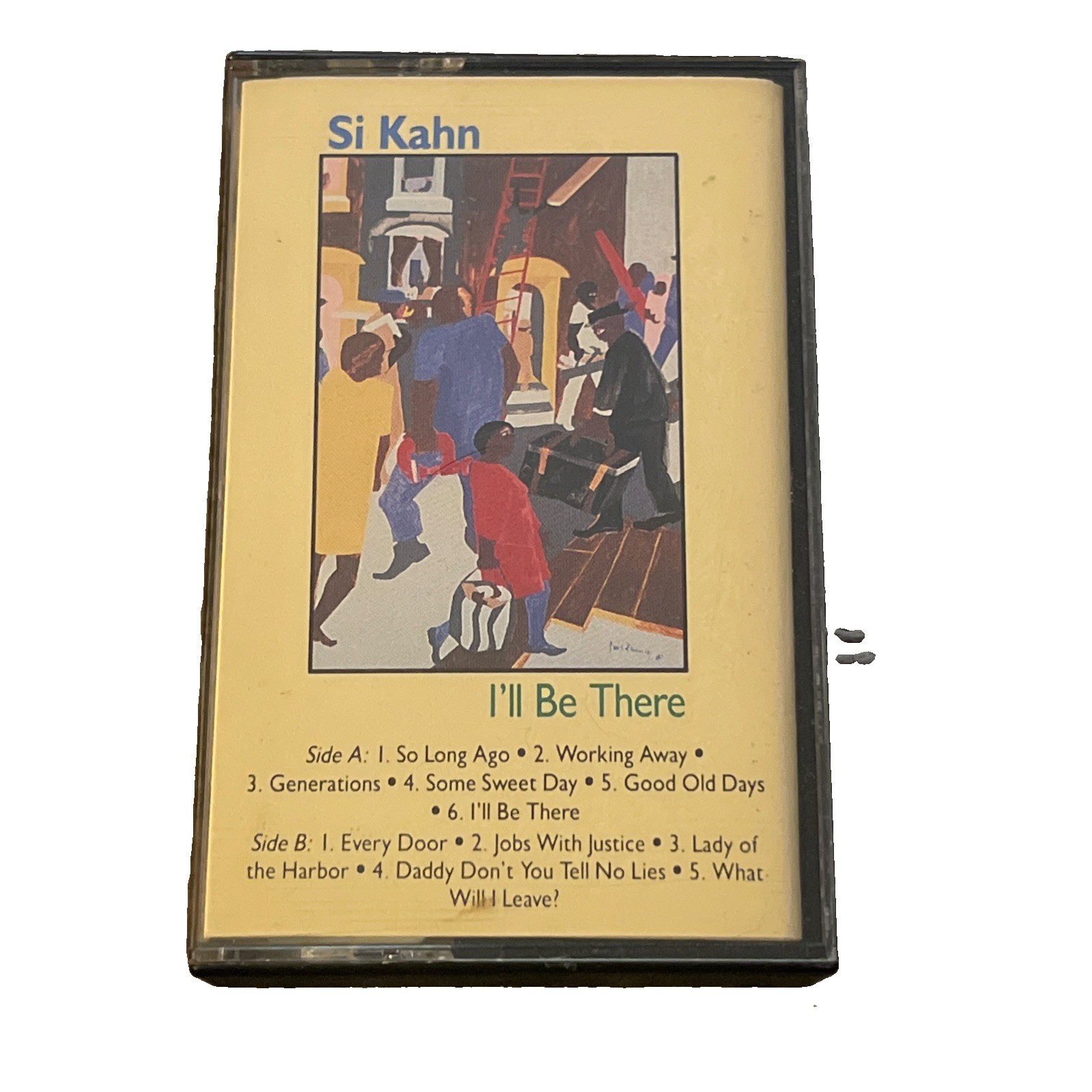 Vintage 1989 Si Kahn Ill Be There Cassette Tape Trapezoid Flying Fish Folk Labor