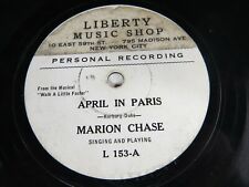Marion Chase - LIBERTY MUSIC SHOP PERSONAL RECORDING L153 - April In Paris picture