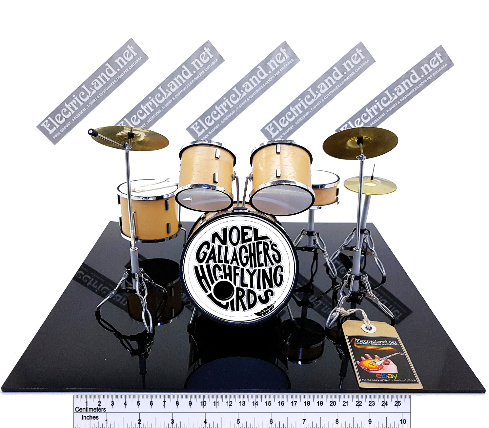 Mini Drum set Noel Gallagher Oasis miniature model 1:4 collectible gadget rock