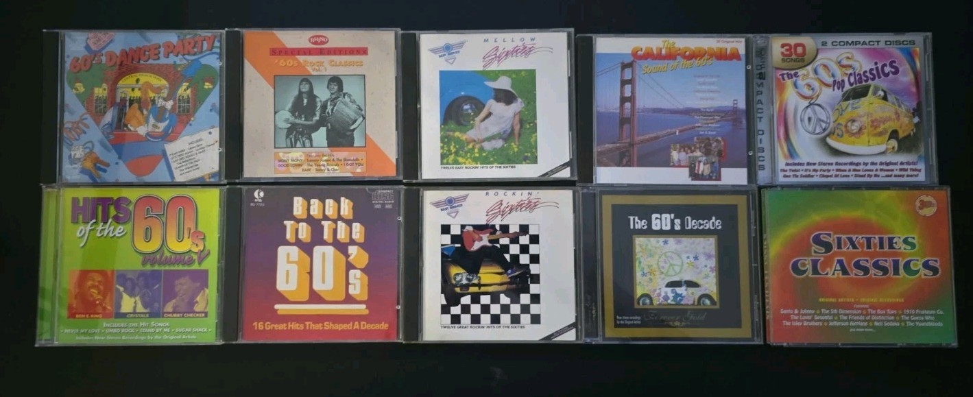 1960s Rock N Roll Compilation 13 Disc Cd Lot Fast Safe Ship Great Value