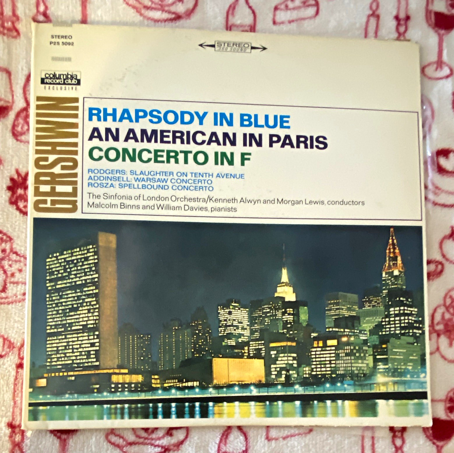 George Gershwin Rhapsody in Blue/Paris/Concerto in F Vinyl LP Stereo CRC