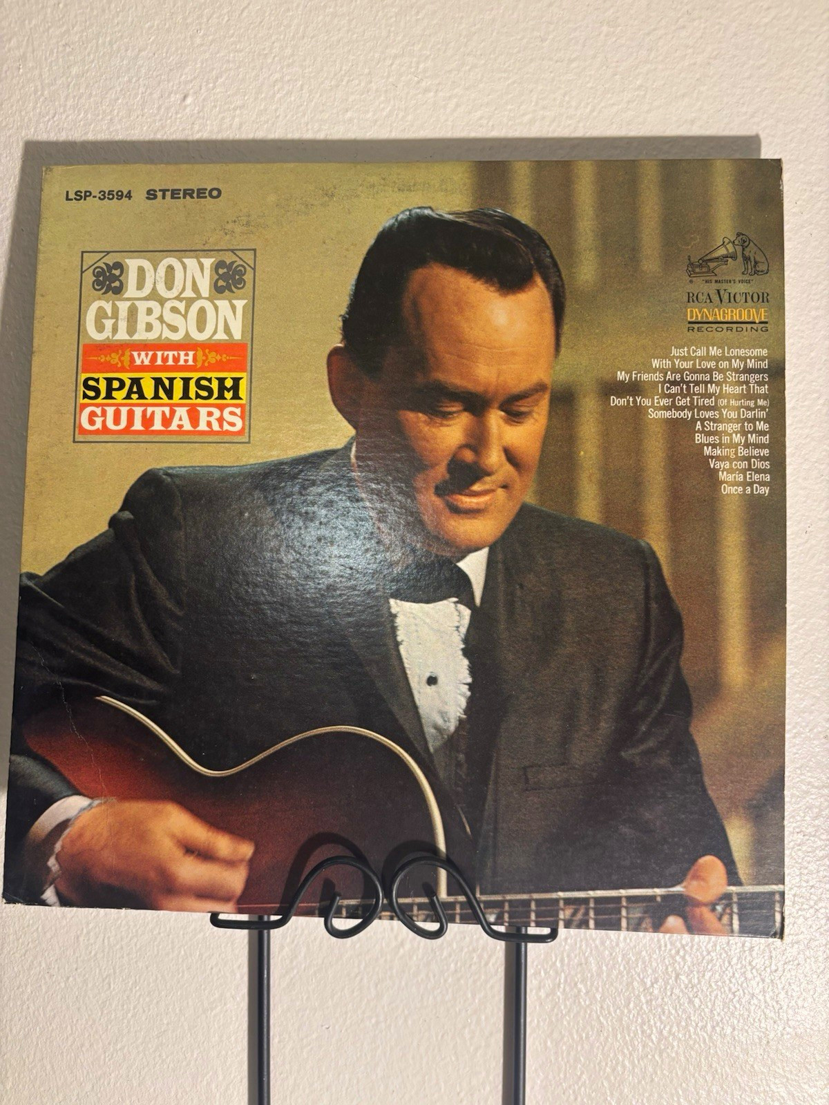 Don Gibson Vinyl Record With Spanish Guitars RCA Victor Dynagroove Stereo LP