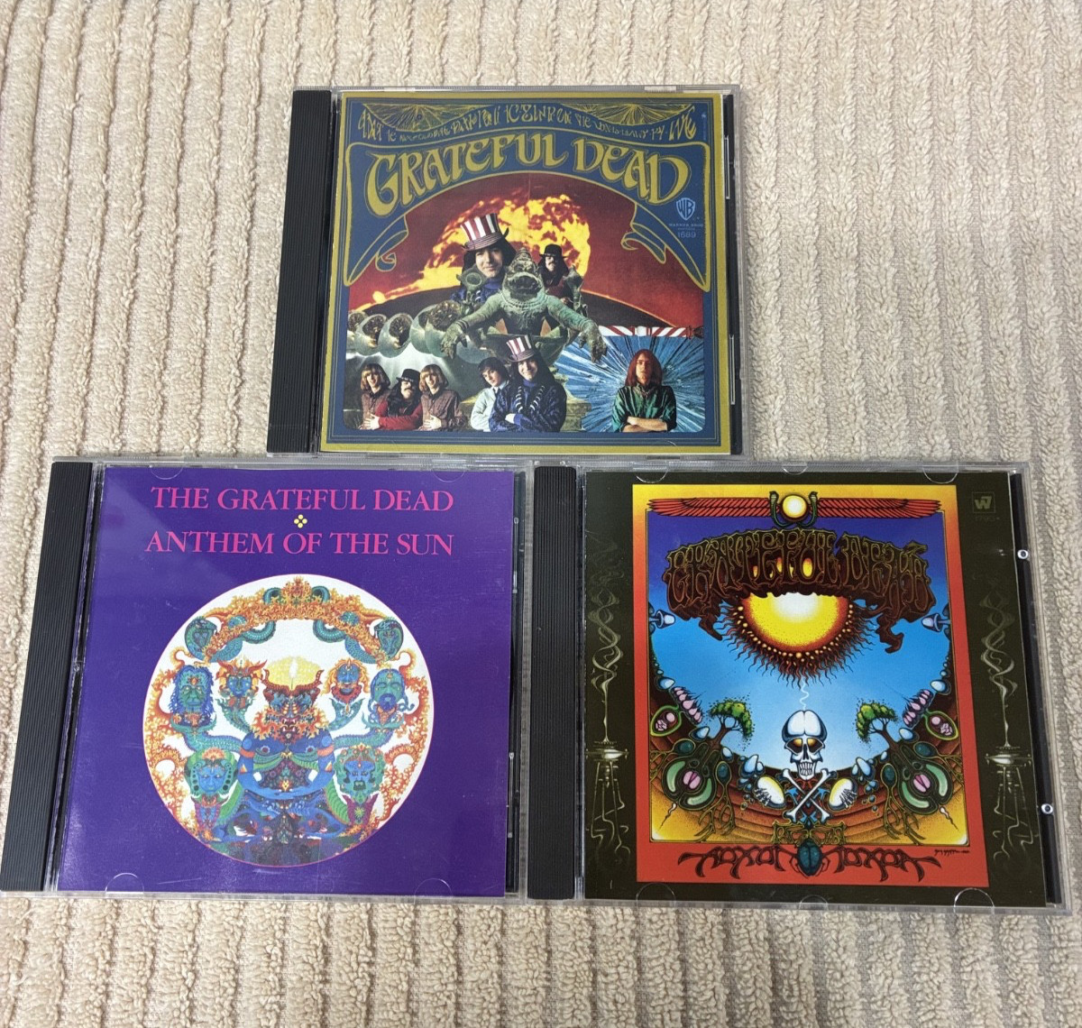 Lot of 3 Grateful Dead CDs: Grateful Dead, Anthem Of The Sun, Aoxomoxoa