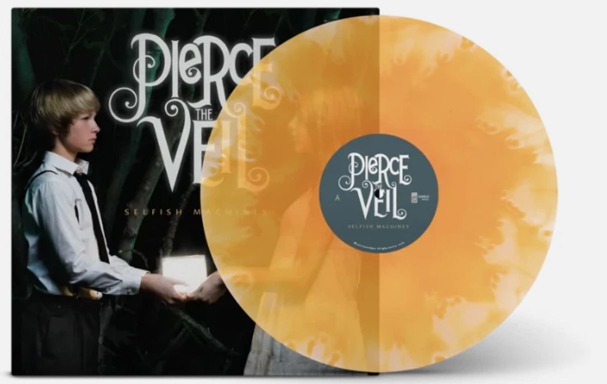PIERCE THE VEIL Selfish Machines Color Vinyl Orange Ghost Numbered LP /250 Rare