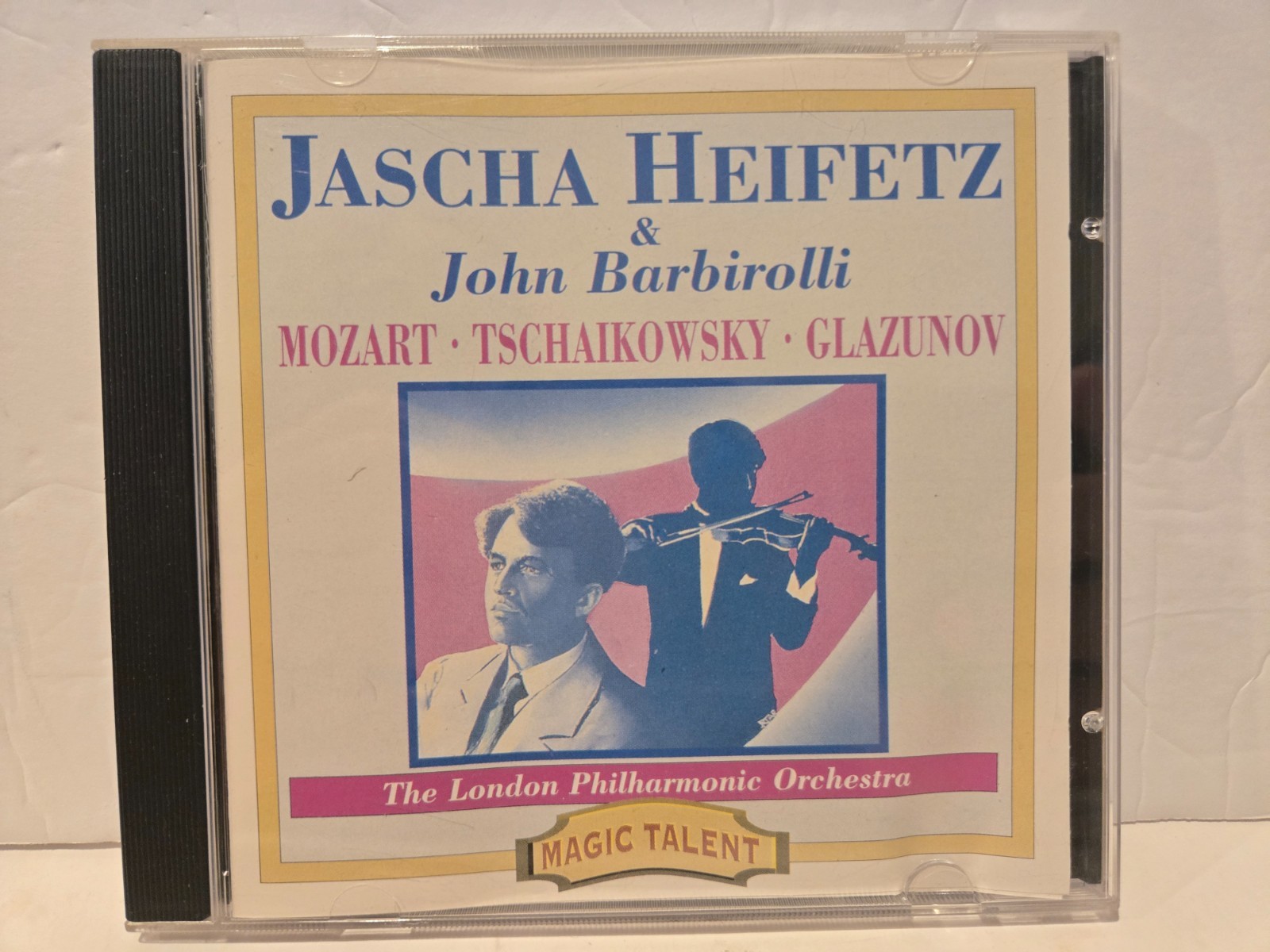 Jascha Heifetz & John Barbirolli Rare CD- MOzart, Tschaikovsky, Glazunov