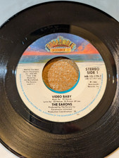 The Earons Video Baby / Instrumental Boardwalk 1983 EX DISCO FUNK 45 RPM Record picture