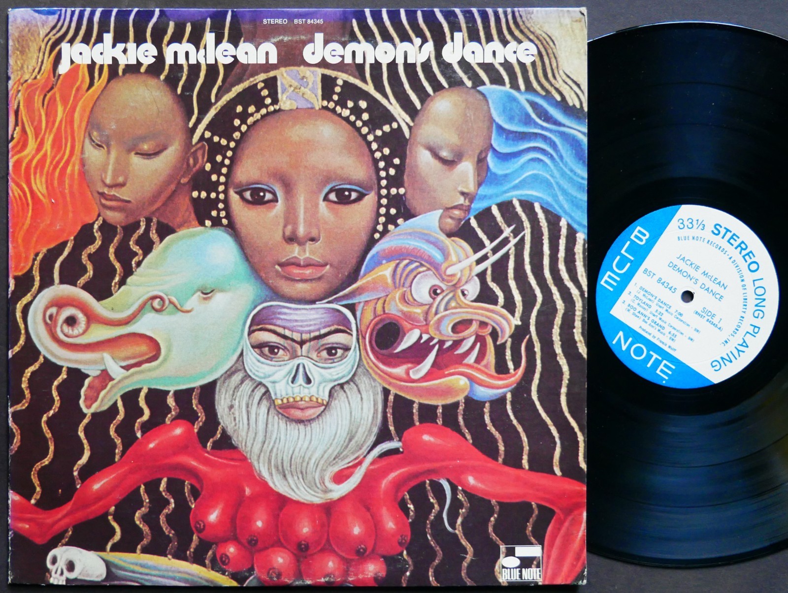 JACKIE MCLEAN Demon\'s Dance LP BLUE NOTE BST 84345 US 1970 RVG Woody Shaw VG+