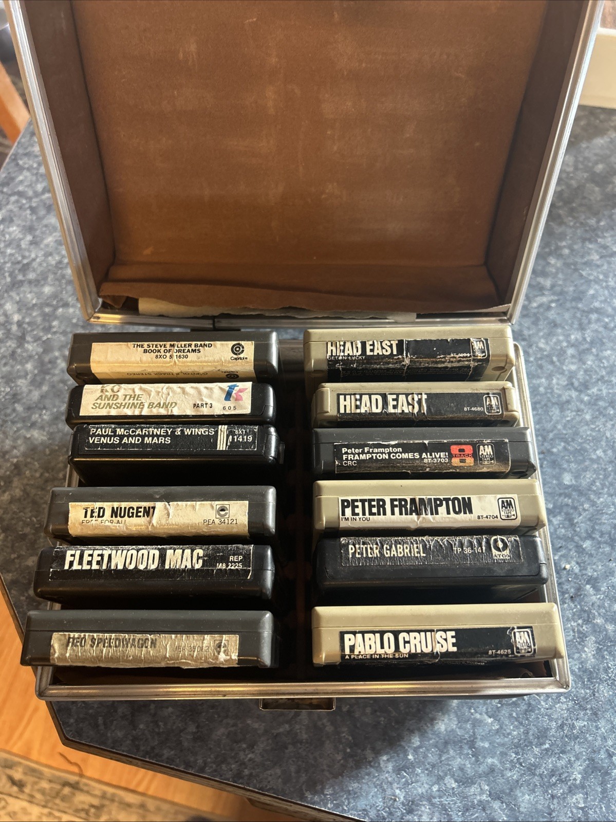 12-VINTAGE 8 TRACK LOT ROCK Frampton Rep Niggent Fleetwood Mac