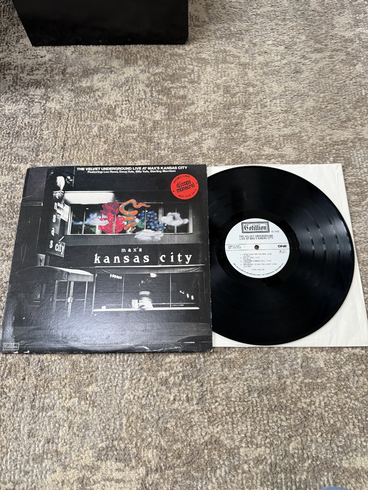 Velvet Underground Live At Max\'s Kansas City NM White Label Promo Lou Reed Mono