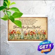 What a Wonderful World Lyrics Sign Vintage Inspiring Floral Metal Plaque picture