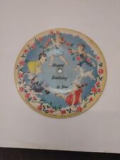 VINTAGE CARDBOARD CHILDREN  RECORDS 1949 Rare Happy Birthday Voco 617. Nice picture