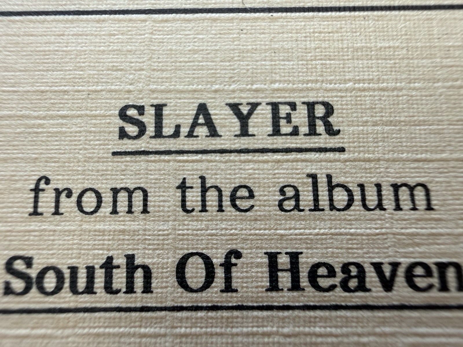 1988 PROMO ADVANCE SLAYER SOUTH OF HEAVEN THRASH SPEED METAL LOS ANGELES CA