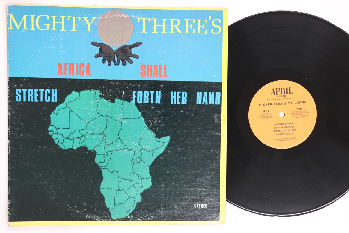 LP MIGHTY THREES Africa Shall Stretch X1949 April Record US