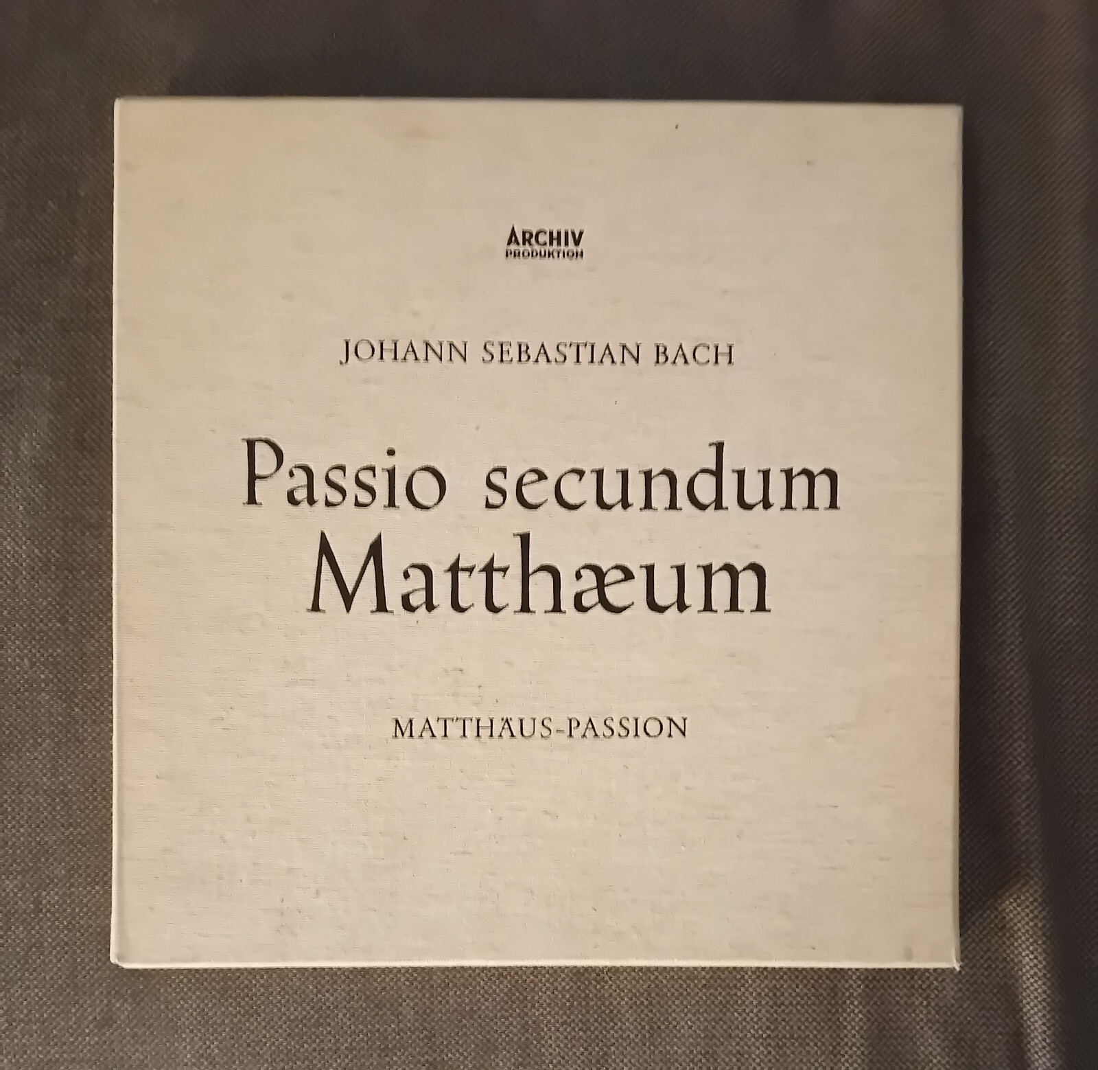 Cofanetto Passio Secundum Matthæum di Johann Sebastian Bach. 4 LP+booklet 1958