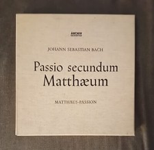 Cofanetto Passio Secundum Matthæum di Johann Sebastian Bach. 4 LP+booklet 1958 picture