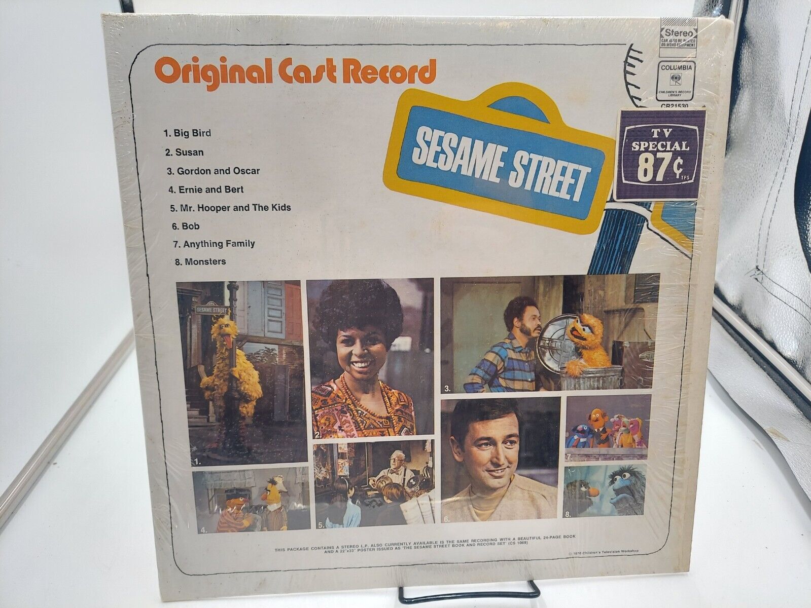 Sesame Street Original Cast Record LP 1970 LP Columbia Ultrasonic Clean NM cVG+