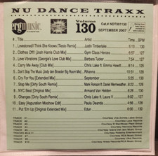 ERG dance trax 130, cd, 2007, Justin Timberlake, Rihanna, Edun, Mark Ronson picture