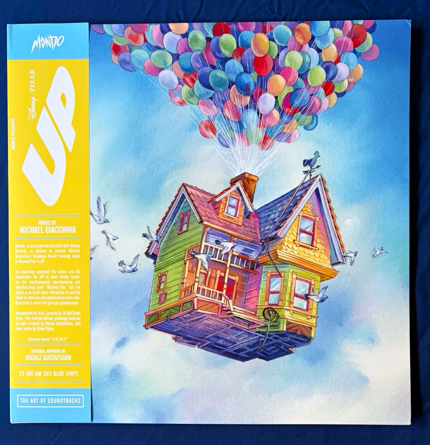 Mondo Disney Pixar Up Soundtrack Michael Giacchino 2LP 180g Blue Vinyl 2021