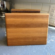 Kalmar Designs Vinyl Record Holder TEAK Wood Display MCM Vtg ~ HTF picture