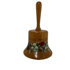 Wooden Music Box Bell Plays “Tomorrow” Vintage Hand Made picture