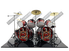 Mini Drum set SLAYER pentagram tribute miniature model scale 1:4 collectible  picture