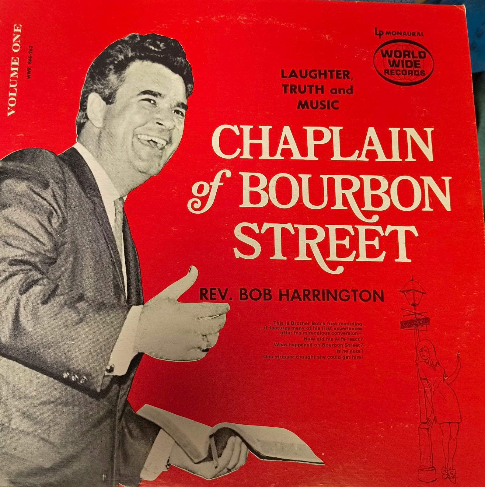 Bob Harrington Chaplain of Bourbon Street Vinyl LPS LOT OF 10 RARE ALBUMS