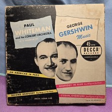 Vintage 1949 George Gershwin Paul Whiteman Decca 9-20 45 RPM 5-Record Box Set VG picture