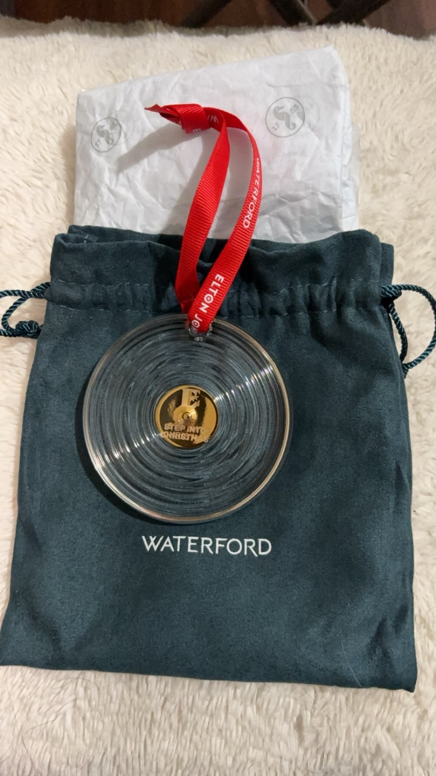 WATERFORD 2025 ELTON JOHN VINYL RECORD ORNAMENT 