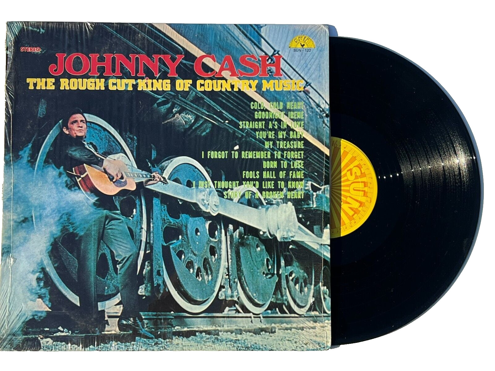 JOHNNY CASH THE ROUGH CUT KING OF COUNTRY MUSIC USED VINYL LP RECORD SHRINK NM