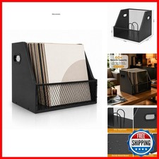 Orvado Vinyl Record Storage Crate 60+ Records, Wooden Record Holder ORVADO004 picture