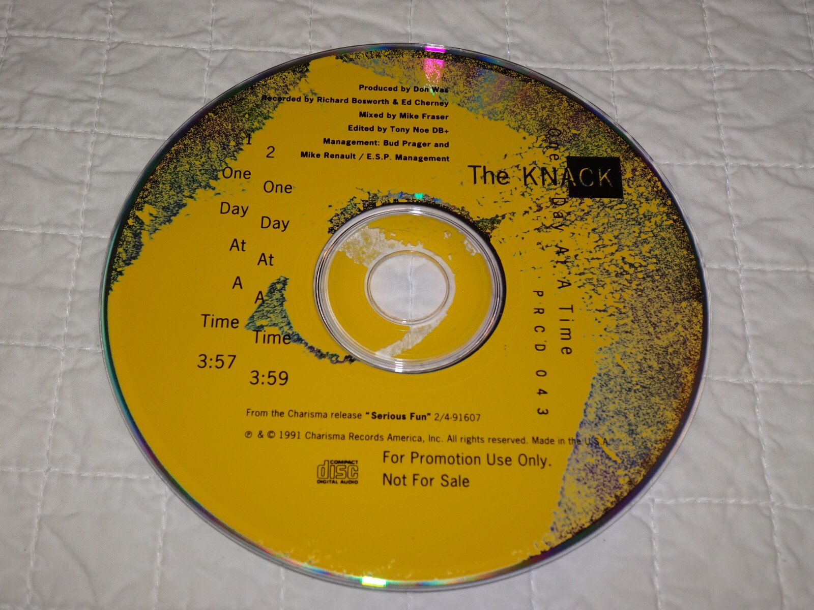 The Knack one day at a time promo cd