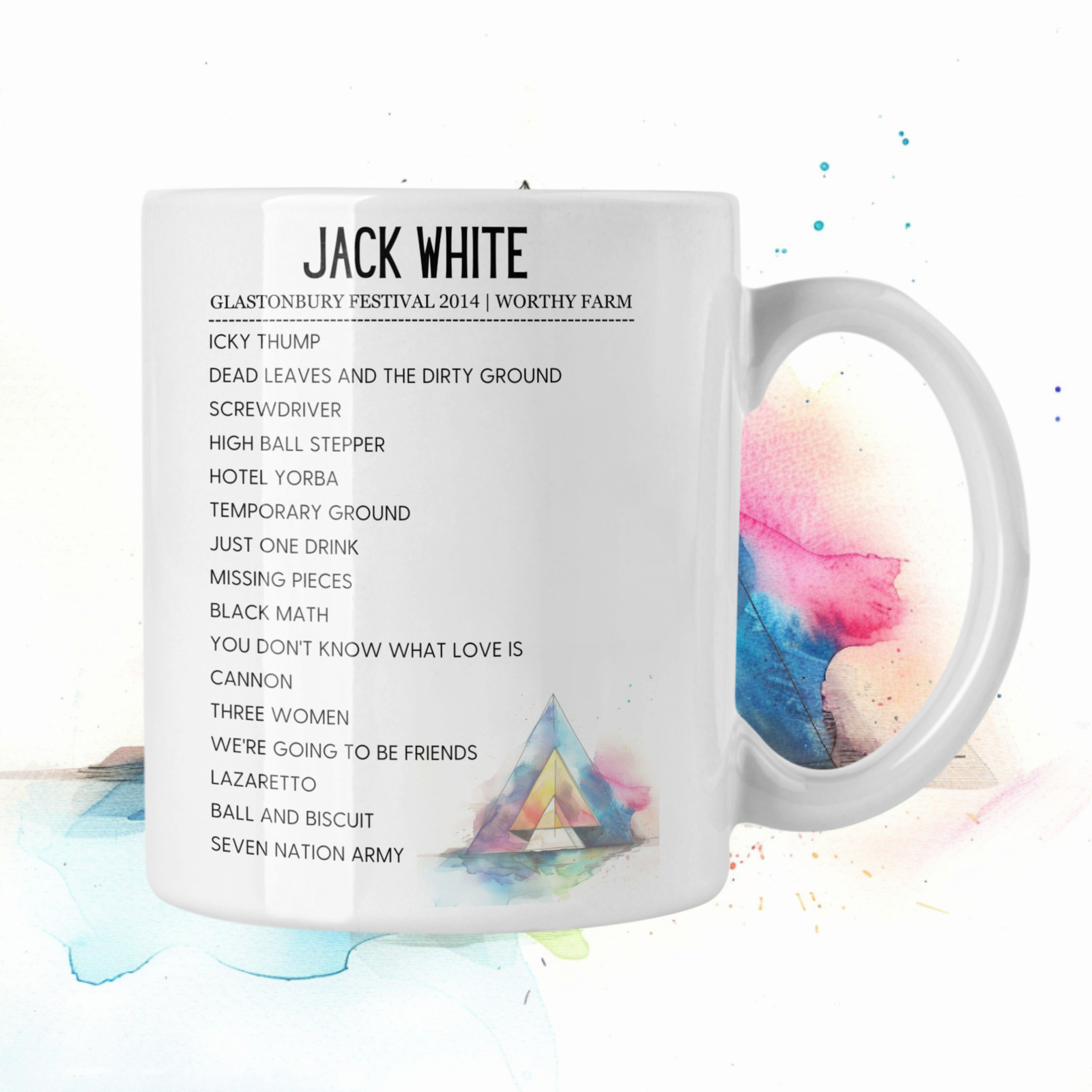 Jack White Glastonbury Festival 2014 Setlist Mug