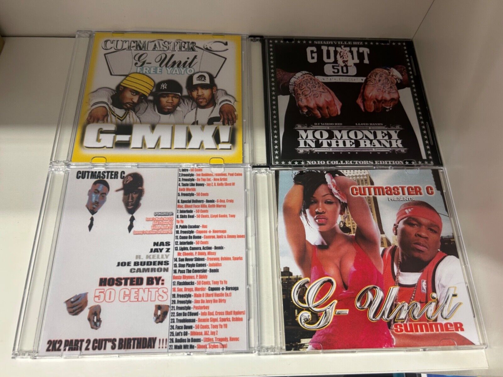 4x RARE DJ Whoo Kid Cutmaster C G-Unit 50 Cent Mixtape Mix CD Lot