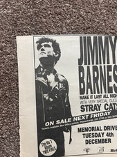 Jimmy Barnes / Stray Cats Newspaper Add Rare / Stray Cats picture