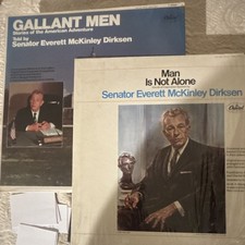 Senator Everett McKinley Dirksen 2 LP’s Man Is Not Alone& Gallant Men picture