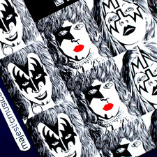 RARE ART COVER ORIGINAL 1975 KISS ROCK AND ROLL ALL NITE 7