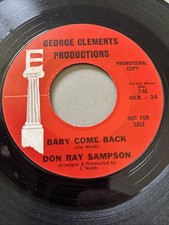 Don Ray Sampson- Baby Come Back 45 Rare Northern Soul Promo  picture