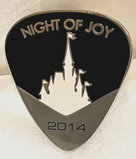 Disney Pin Magic Kingdom WDW Night Of Joy 2014 Guitar Pick Castle Music Festival picture