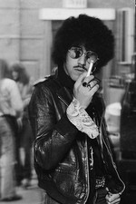 Irish Bassist Singer Phil Lynott Of Rock Group Thin Lizzy 24Th Nov- Old Photo 2 picture