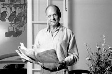 American composer and lyricist Charles Strouse as he holds sheet mu Old Photo 3 picture