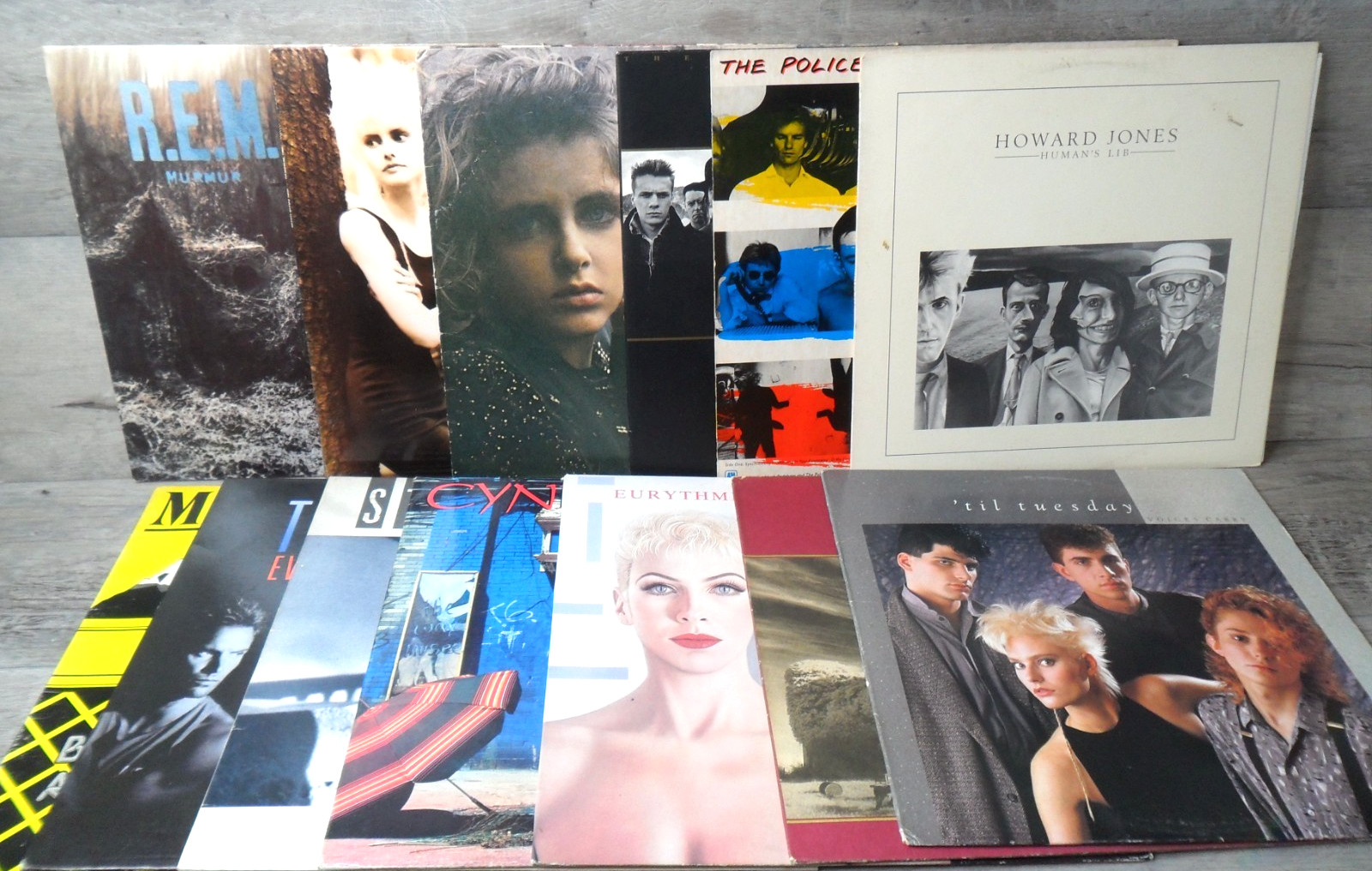 1980's Original Rock LP Lot  13 Vinyl Records ~ R.E.M, Til Tuesday, U2, Sting