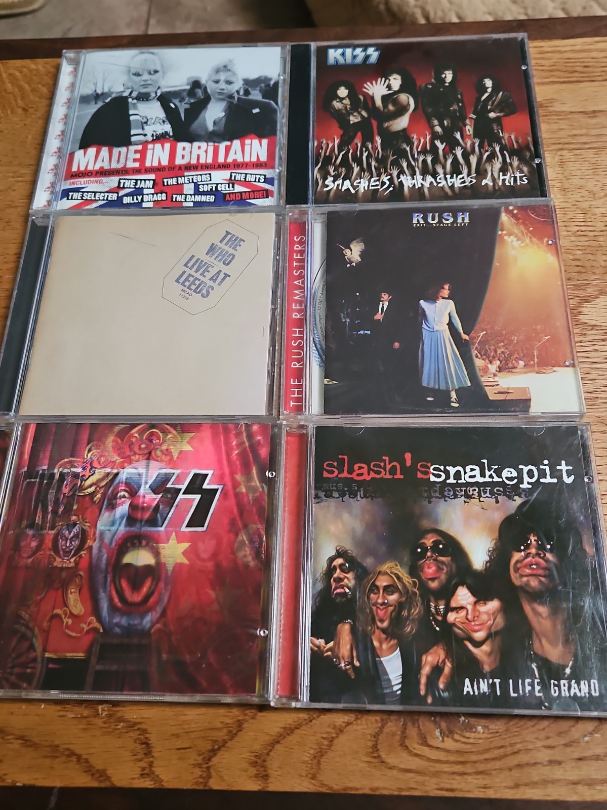 HEAVY METAL HARD ROCK CD LOT OF 6 Vintage Originals Kiss Slash Rush Lot 7