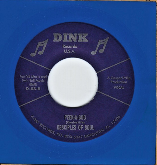 SWEET/FUNK  SOUL 45   The Desciples of Soul  Dink 03  *blue vinyl*