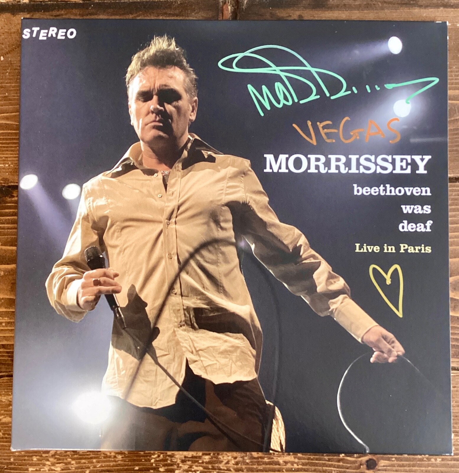 MORRISSEY SIGNED Beethoven Was Deaf Live In Paris Black Bio Vinyl LP AUT G2U