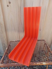 Vintage 1970s Plastic Vinyl Album Record Organizer Rack - Orange picture