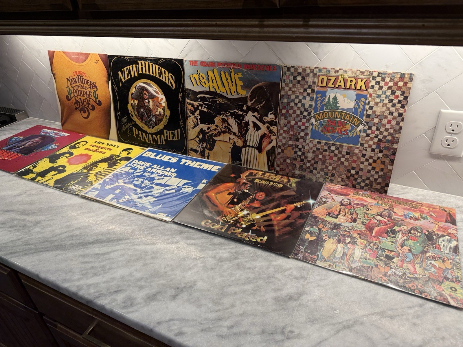 Vintage 1970s Rock LP Lot (9 Records): Iron Butterfly, Climax, Cold Blood & More